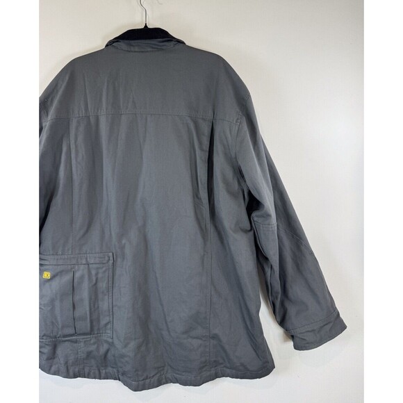 DEWALT Mens Jacket Gray Heated Barn Coat Full Zip Lined Flannel Work Size XL - Picture 10 of 11